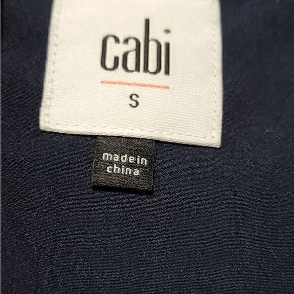 CAbi Parade Navy Layered Split Back Shirt - Picture 5 of 6